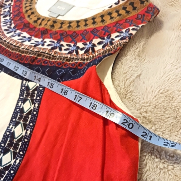 Anthropologie Cirque Swing Dress Knee Length Orange - Picture 5 of 11